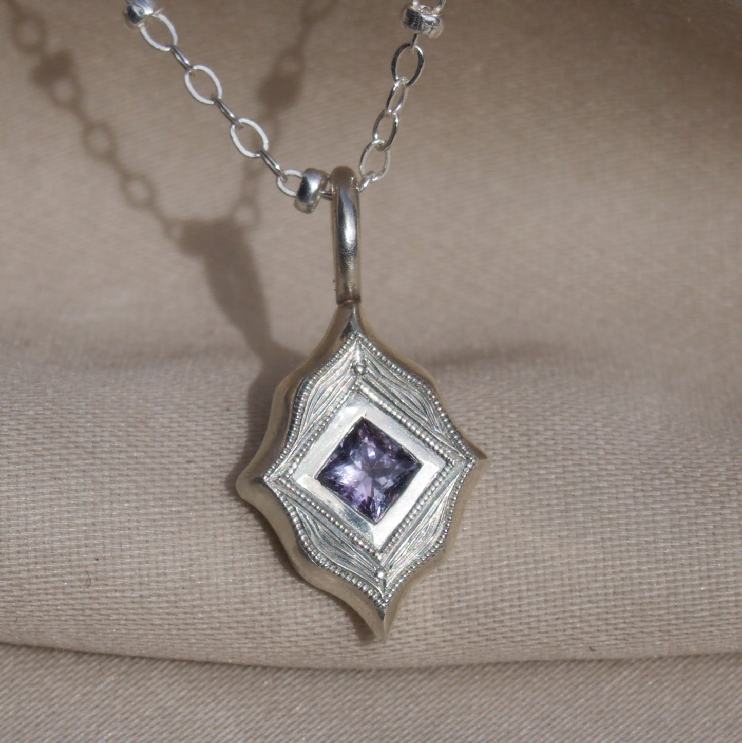 Tanzanite Tile Necklace