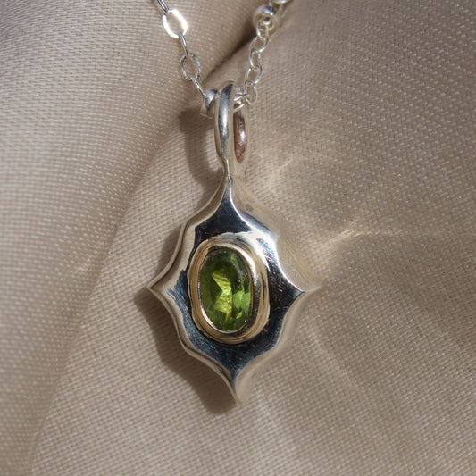 Peridot Tile Necklace