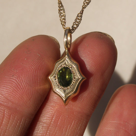 Moldavite Tile Charm