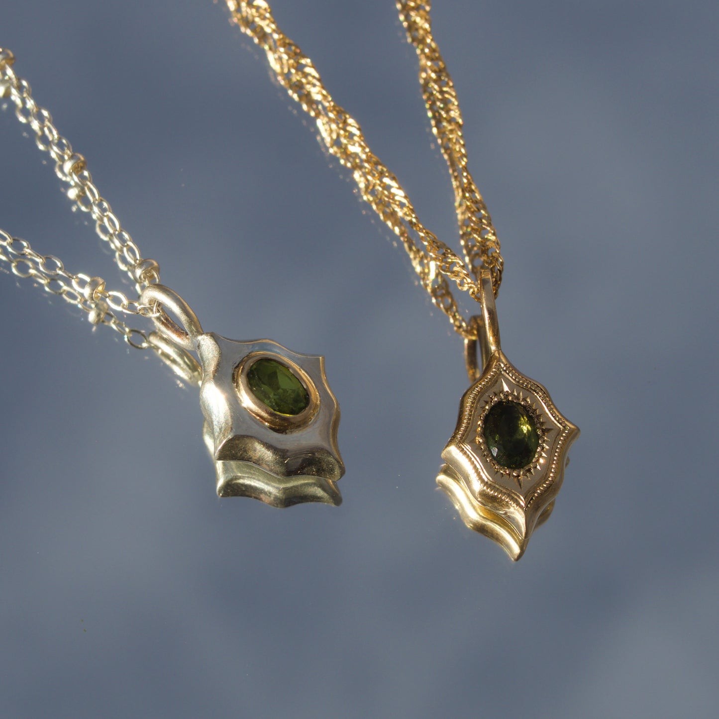 Moldavite Tile Charm