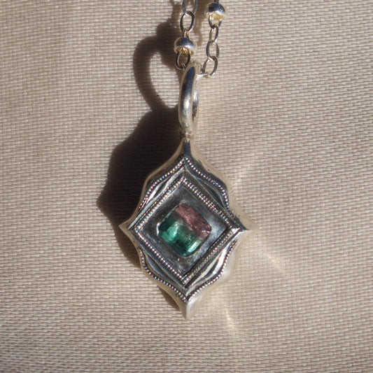 Cotton Candy Tile Necklace