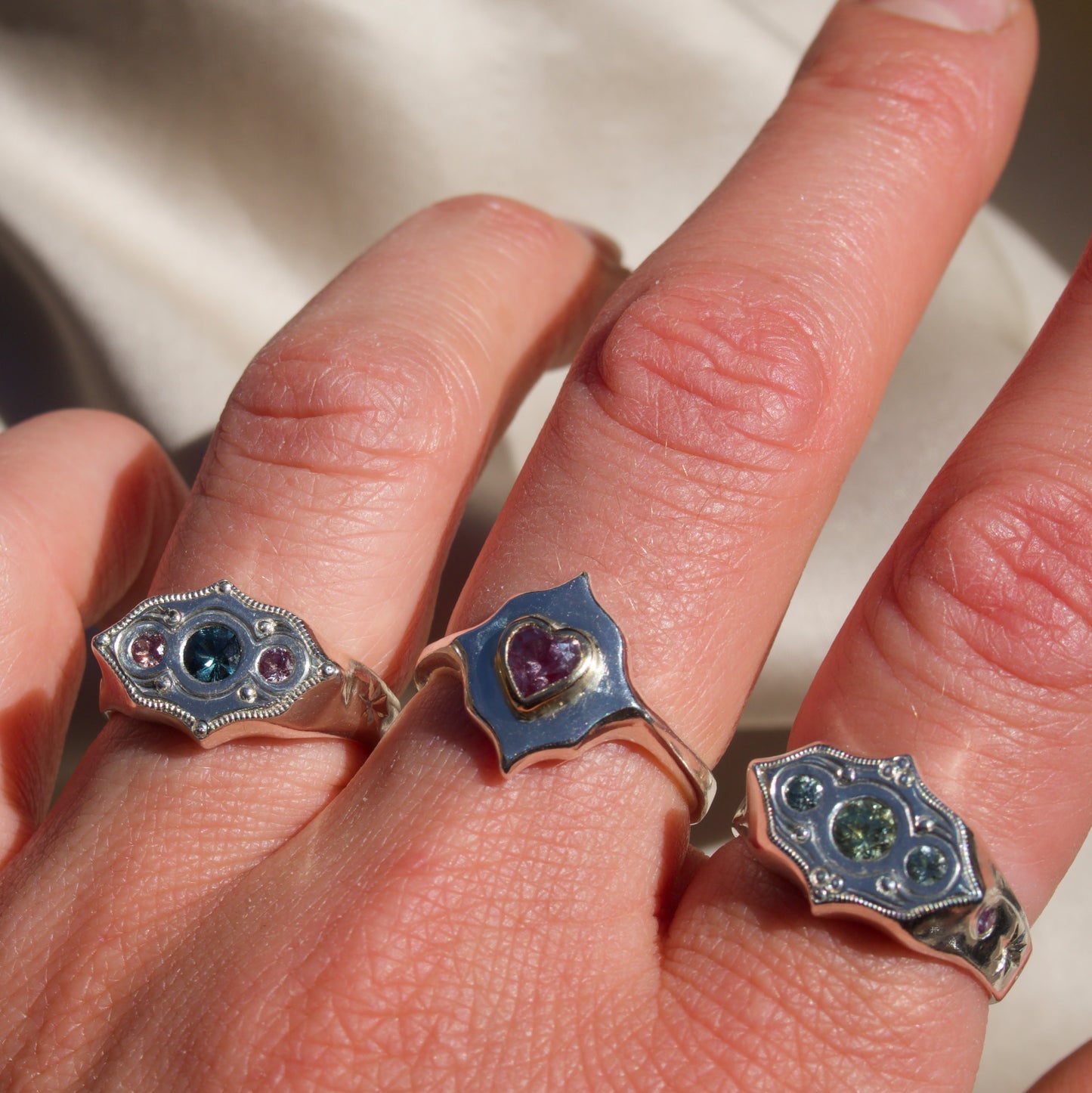 Size 6.75 / Sapphire x Lab Alexandrite Arcana