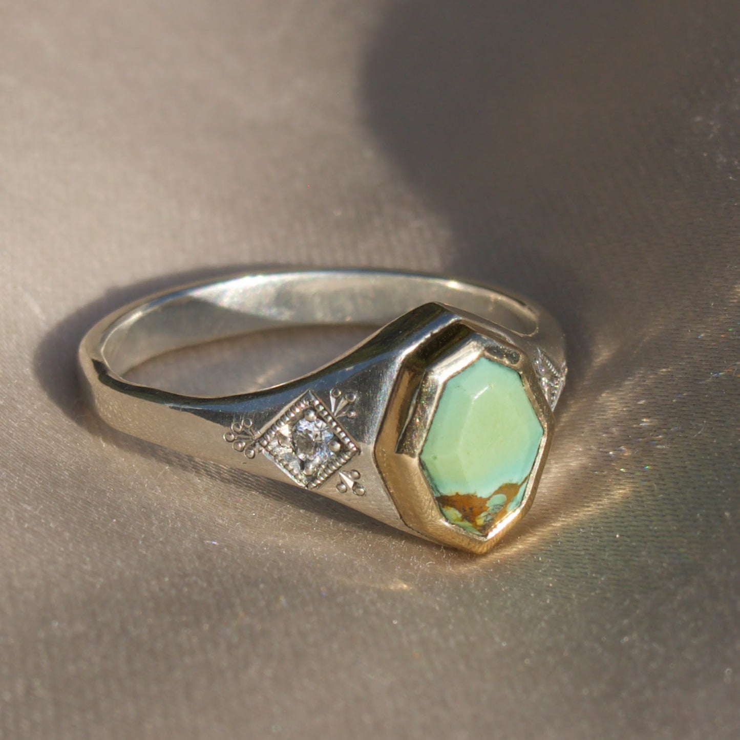 Size 8 / Sierra Nevada Turquoise Ring