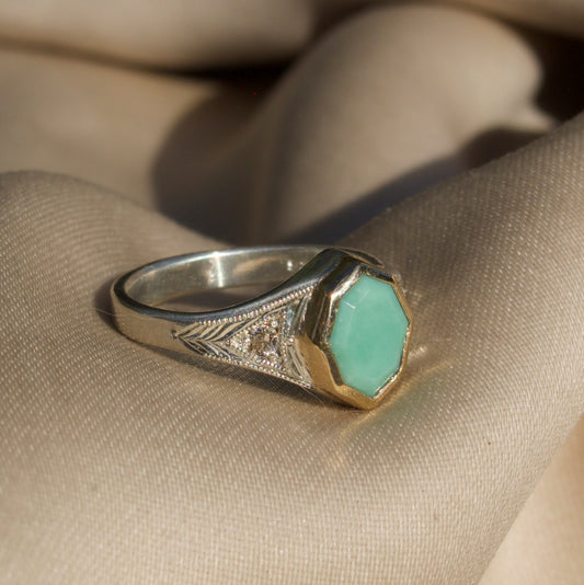 Size 6 / Desert Bloom Variscite Ring