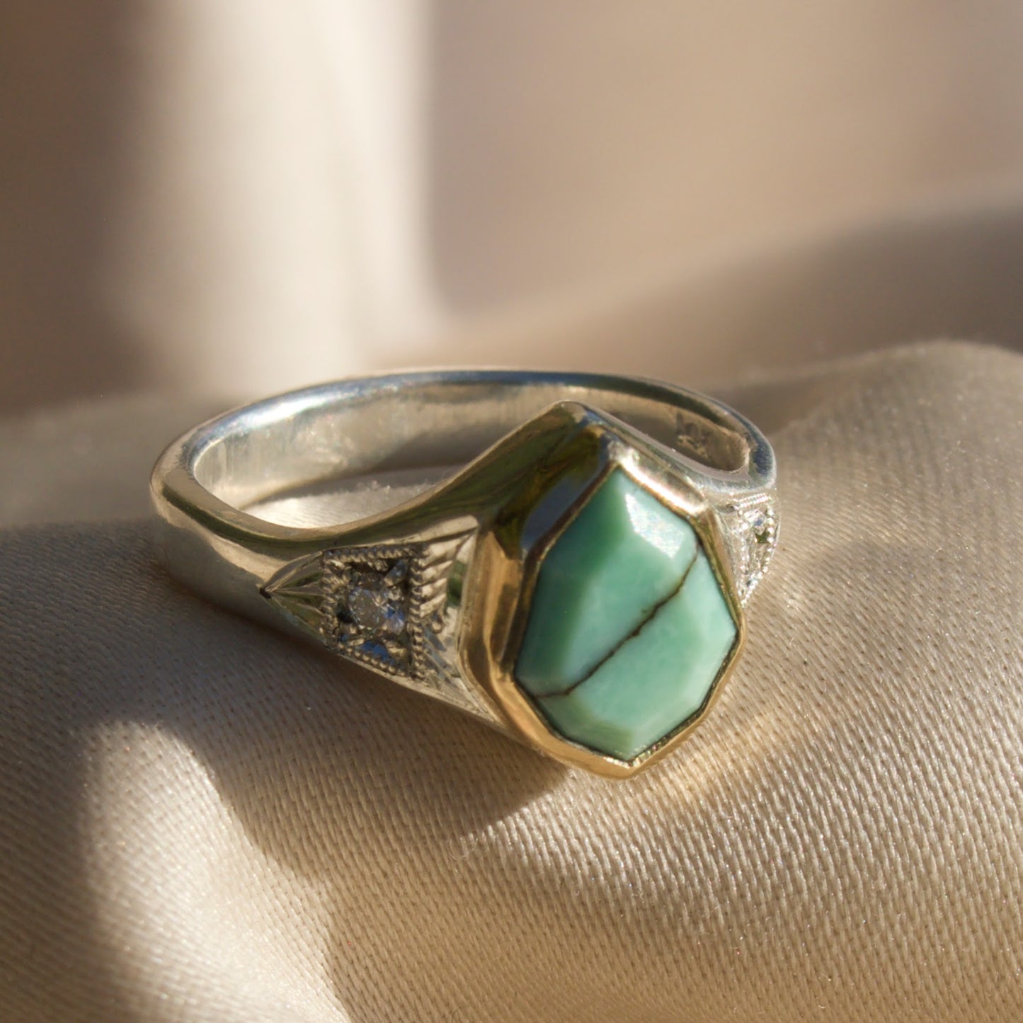 Size 5 / Desert Bloom Variscite Ring