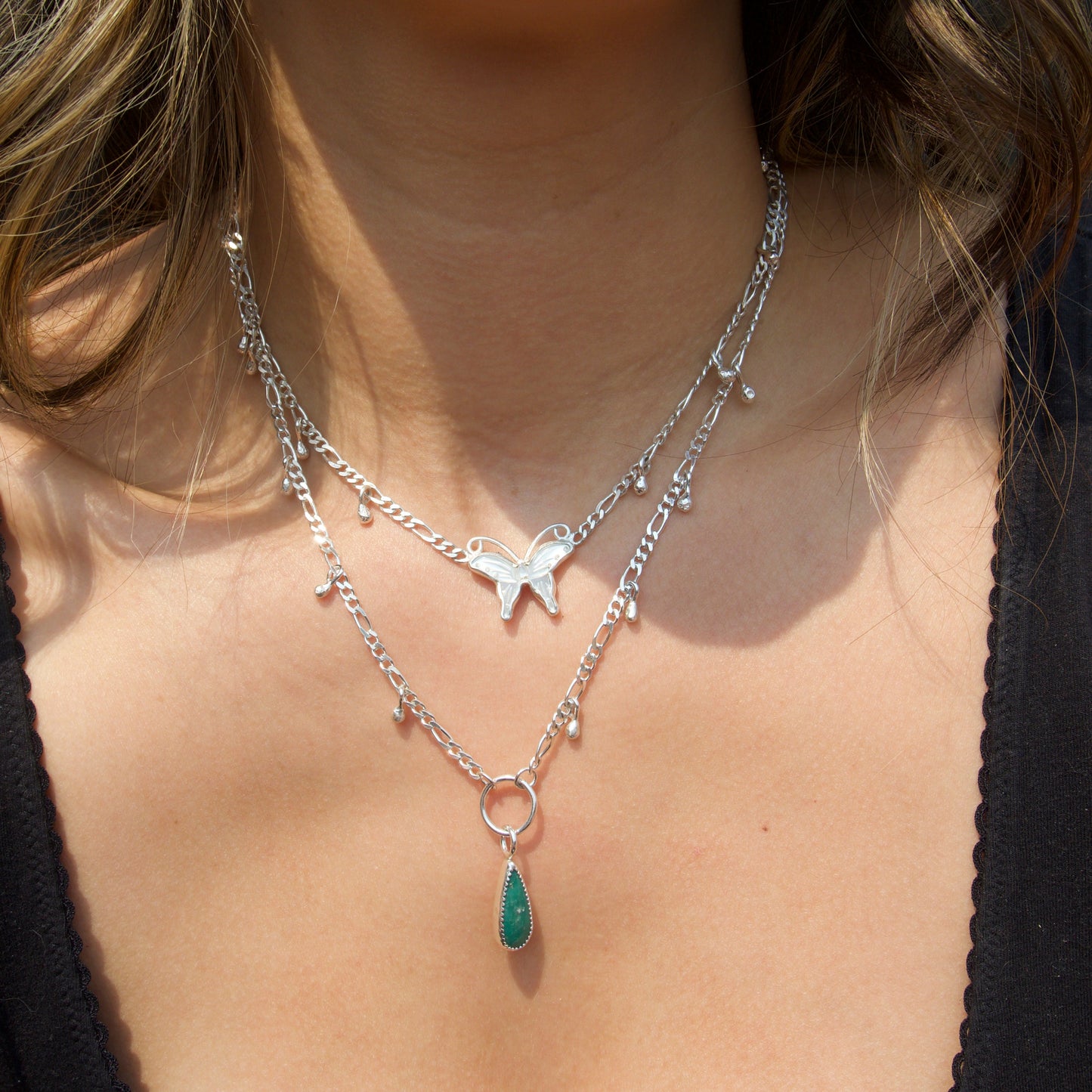 Turquoise Dip Dot Necklace