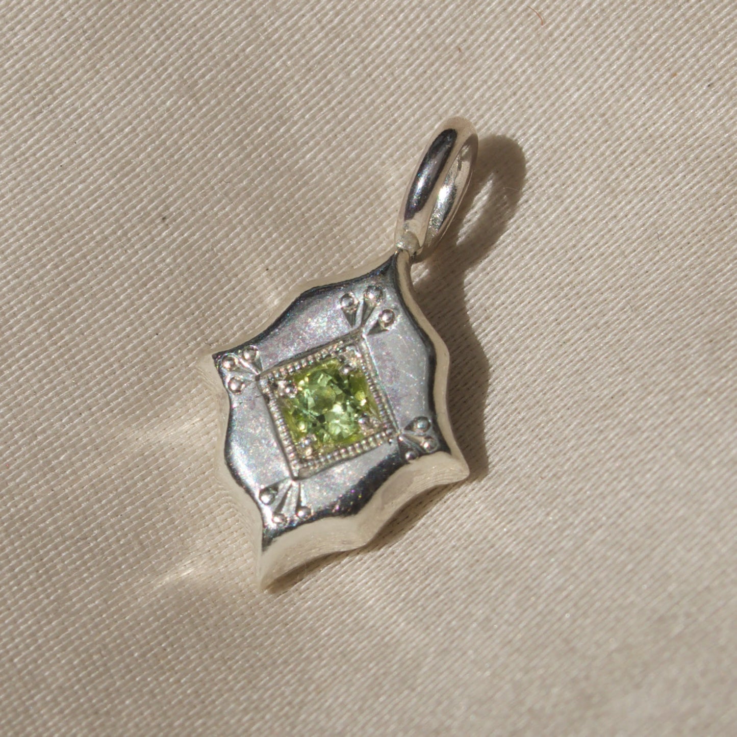 Peridot Tile Charm