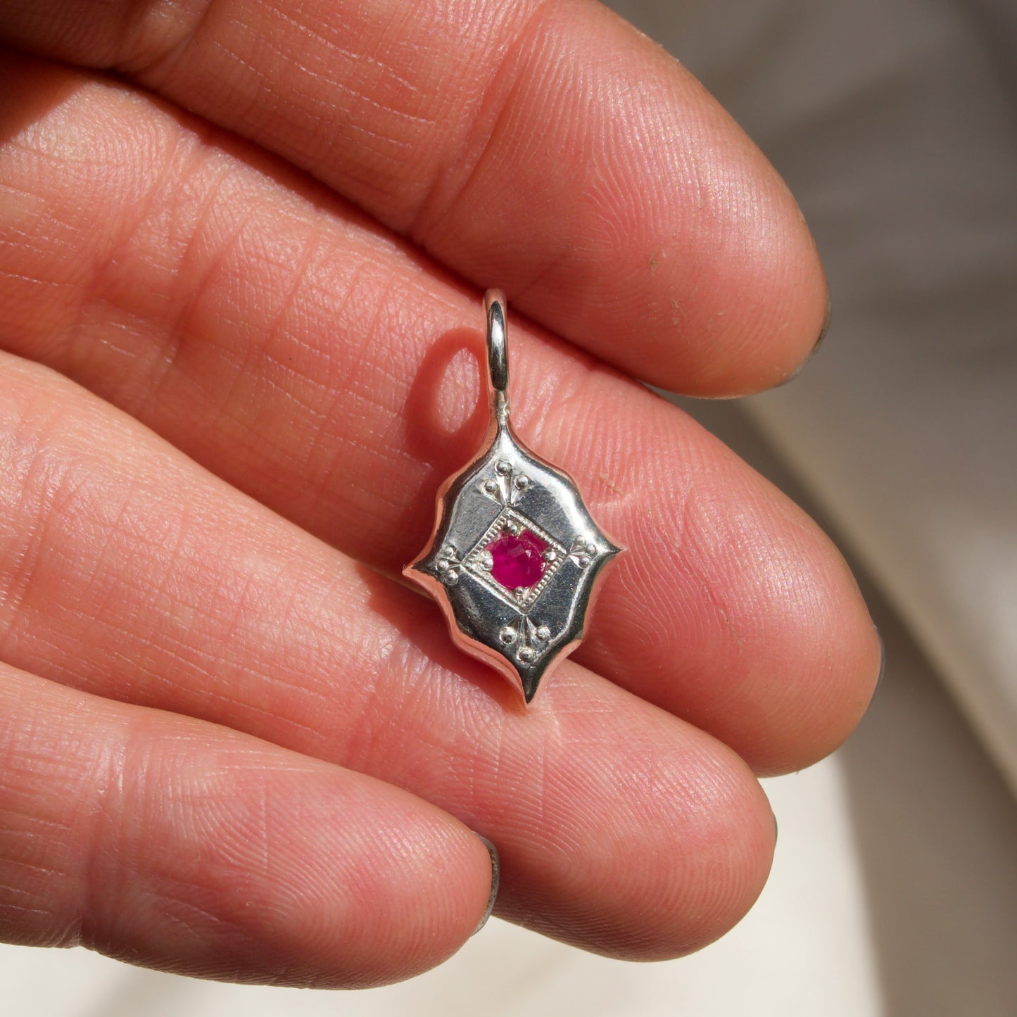 Ruby Tile Charm