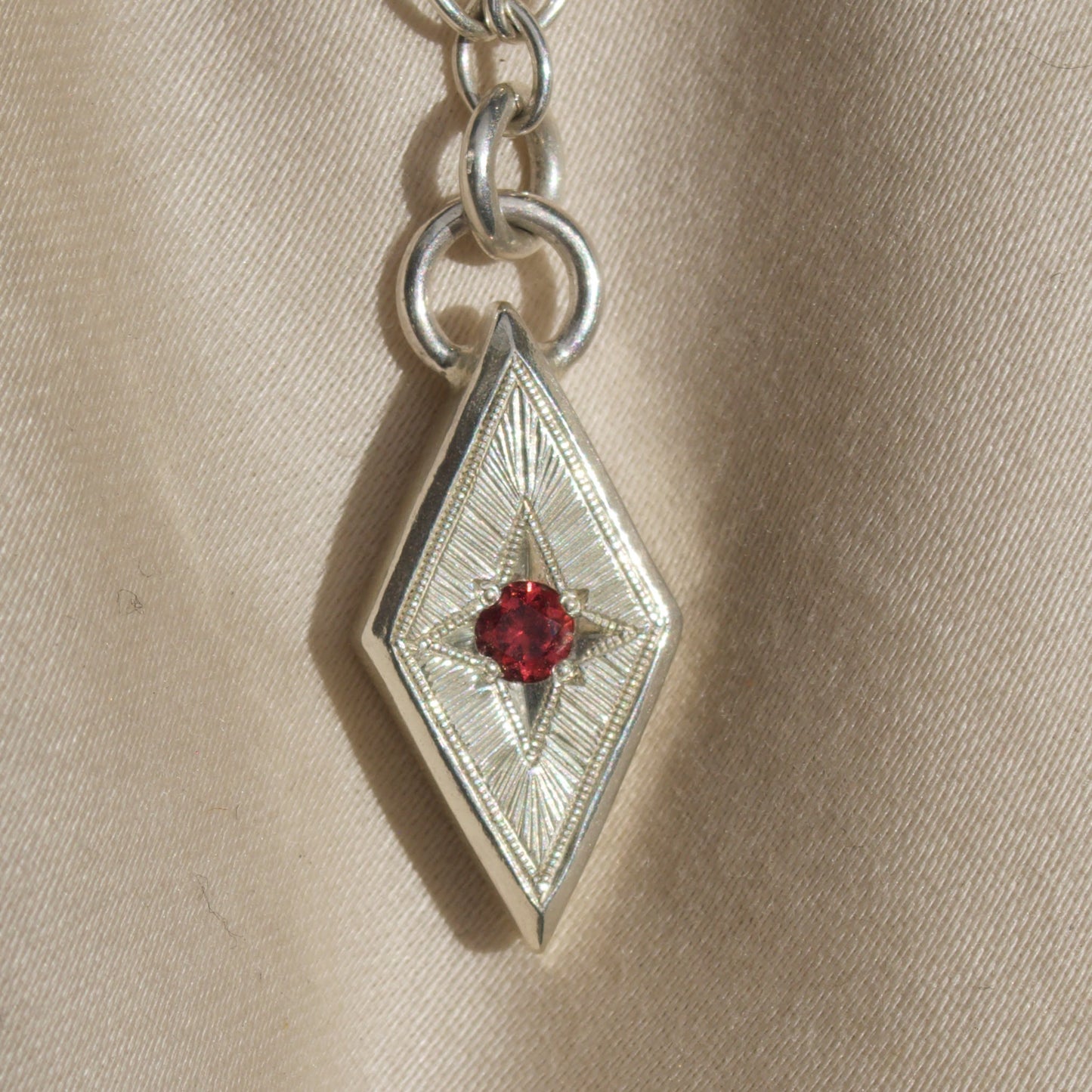 Tourmaline Star Engraved Vera Necklace