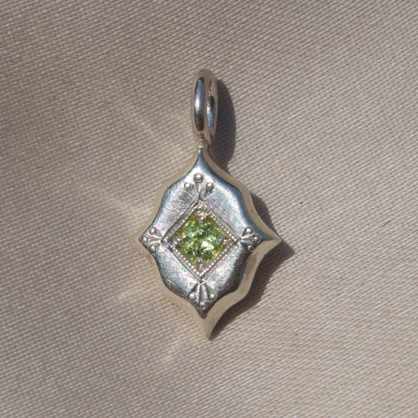 Peridot Tile Charm