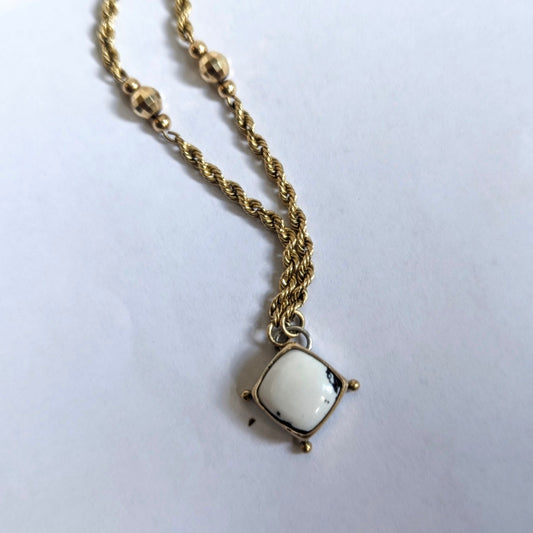 White Buffalo Disco Necklace