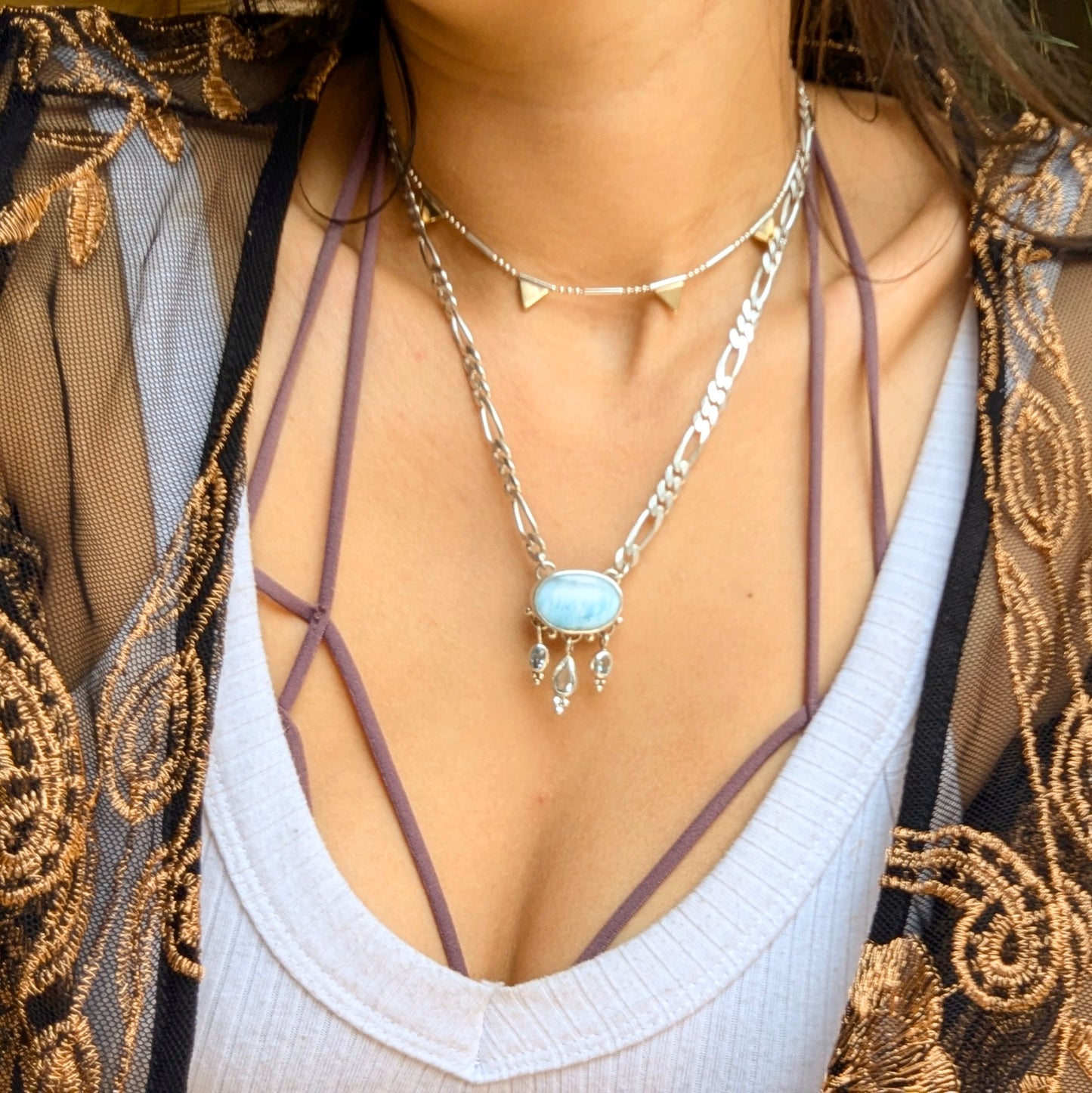 Larimar x Aquamarine Necklace