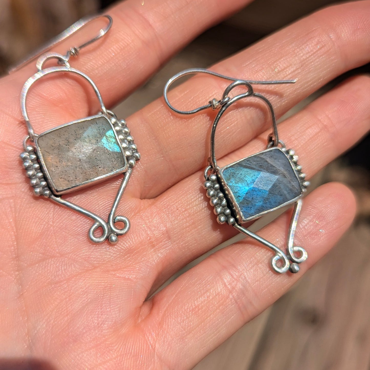 Labradorite Deco Dangles