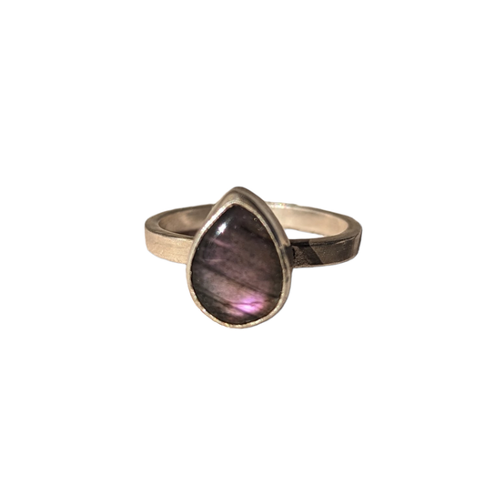 Purple Labradorite Ring