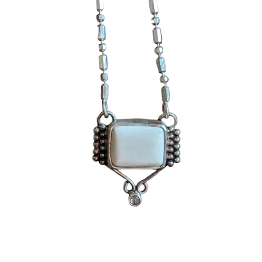 White Buffalo + Diamond Necklace