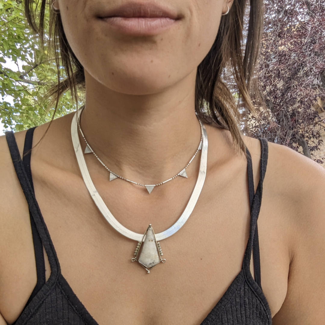 White Buffalo Statement Necklace