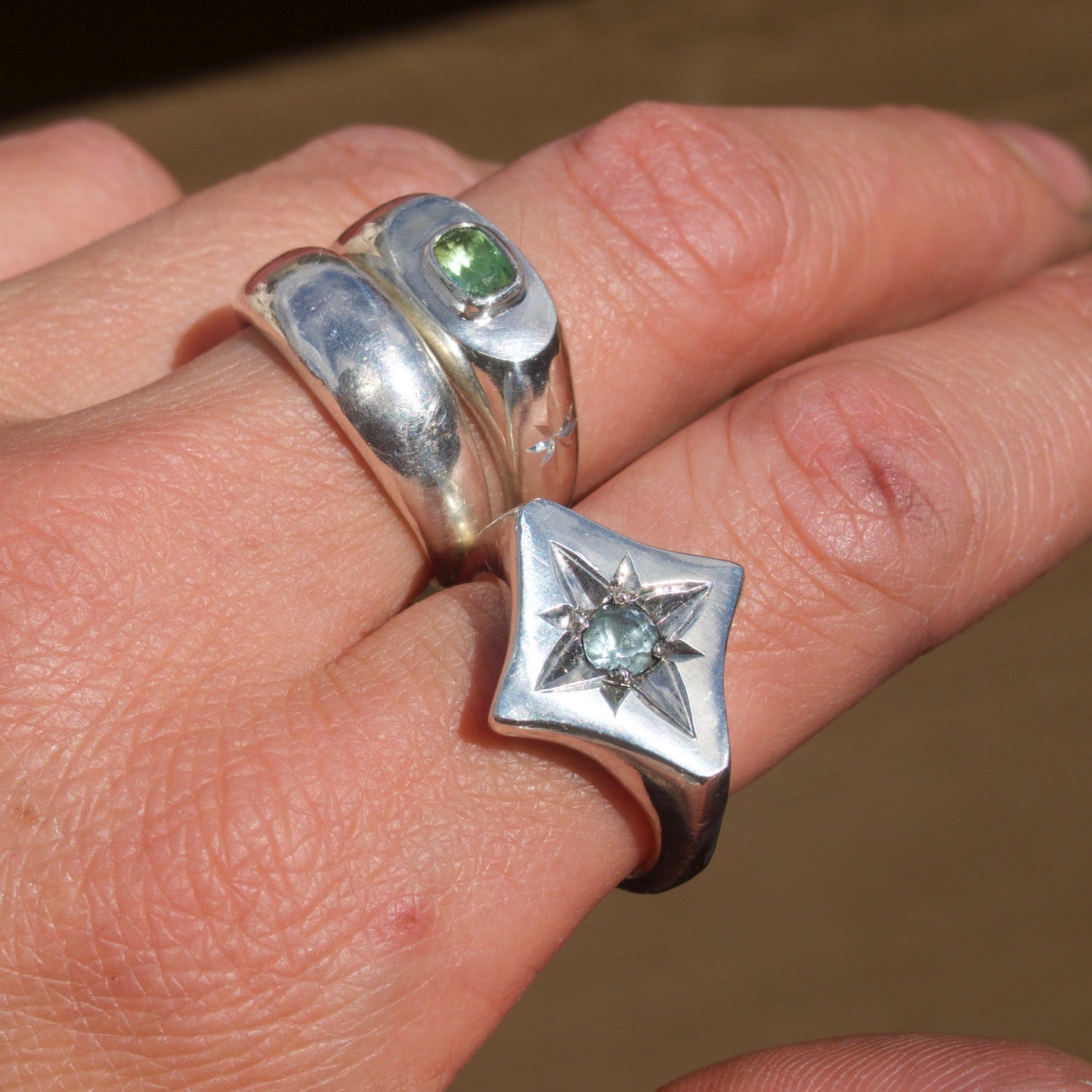 Starry Eyed Aqua Signet